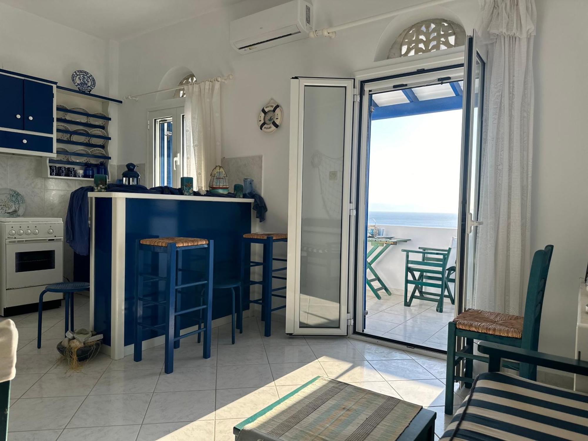 Blue Orison House Tinos For 5 Persons With Seaview Villa Perastra Luaran gambar